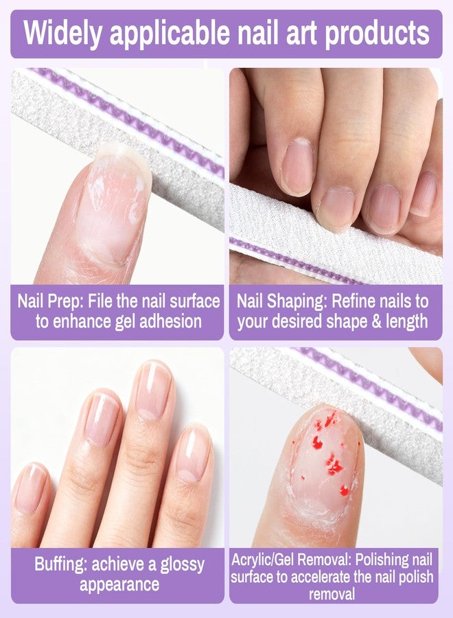 RAQEHO 14 Nail Files 100/180 Grit - Double Sided Emery Boards Nail Filer Limas Para UñAs AcríLicas Profesional Fingernail Acrylic Nails Shaper Extension Gel Removal Manicure Salon At Home Art Supplies - Image 4